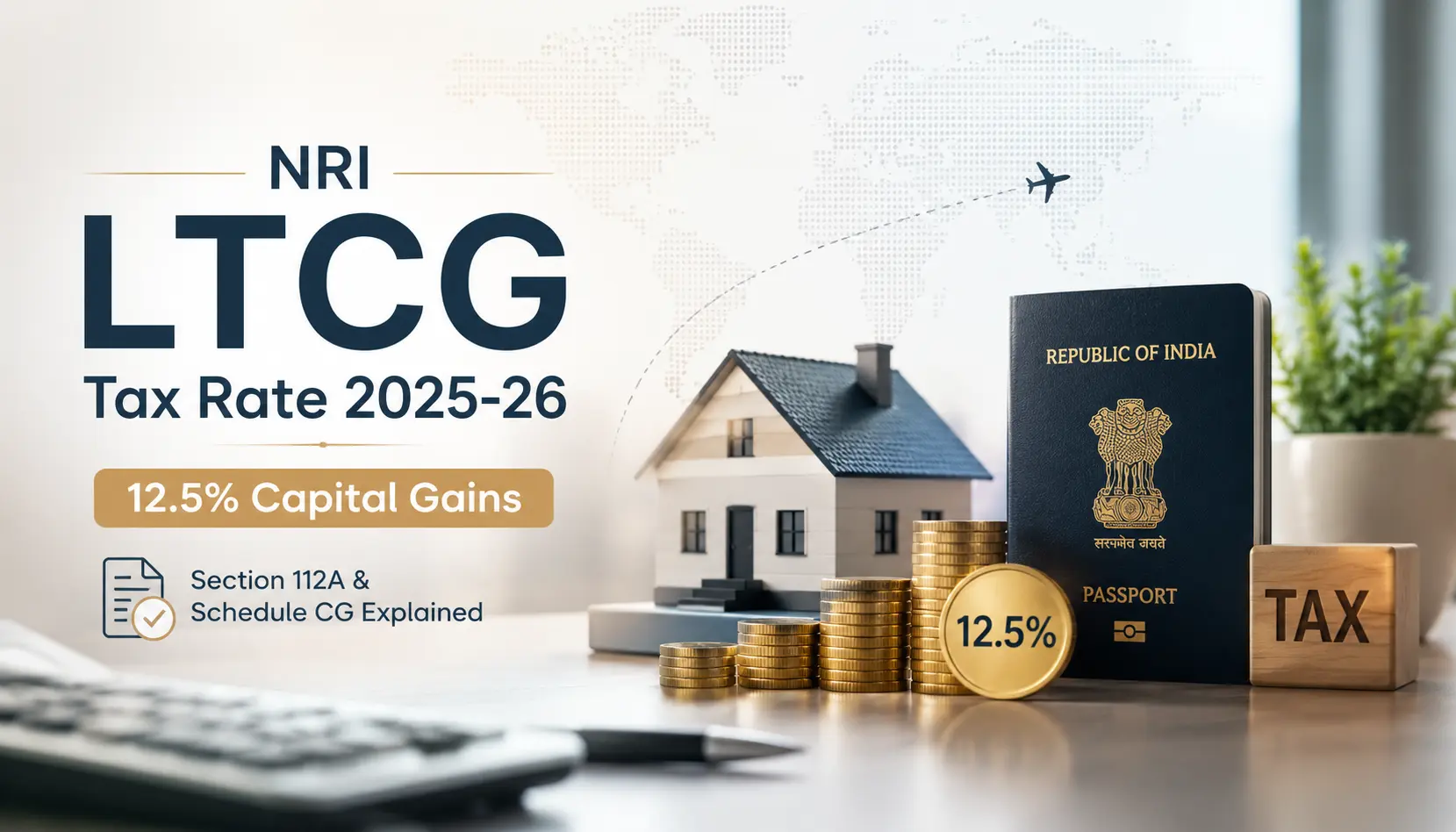 What is the New LTCG Tax Rate for NRIs in ITR 2025-26? 12.5% Capital Gains, Section 112A and Schedule CG Rules Explained