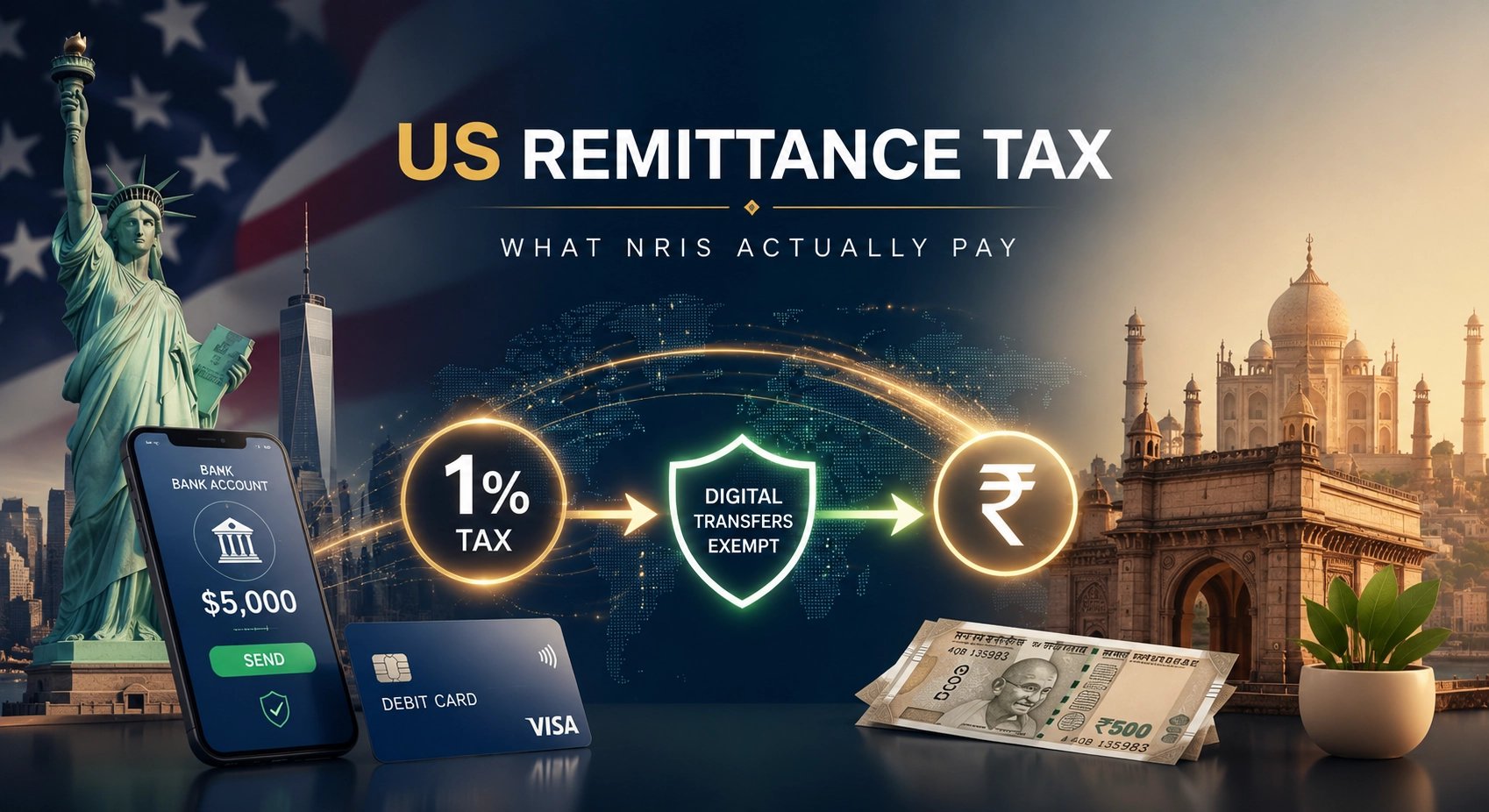 The 1% US Remittance Tax: What NRIs Actually Pay, and the Myth WhatsApp Got Wrong