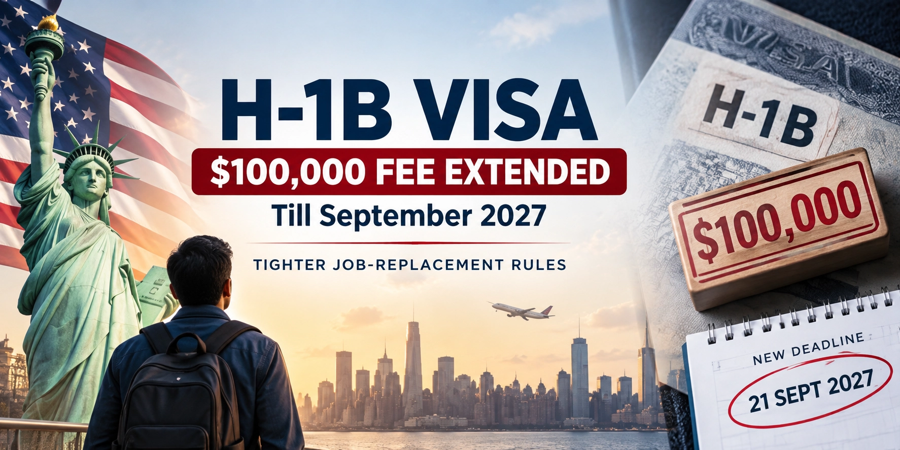 H-1B Visa 2026: Trump Extends $100,000 Employer Fee Till September 2027 and Tightens Job-Replacement Rules